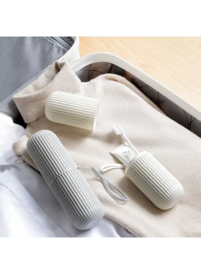 Assorted Colors Portable Travel Toothbrush Set With Toothpaste Holder Cup And Storage Box - Image 3