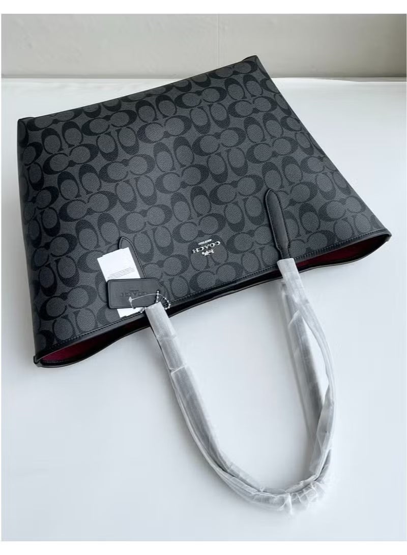 coachoutlet Coach City Tote Bag In Signature Canvas Women's Fashion Versatile Large Capacity Large Size Handheld Shoulder Bag Tote Bag - Image 2