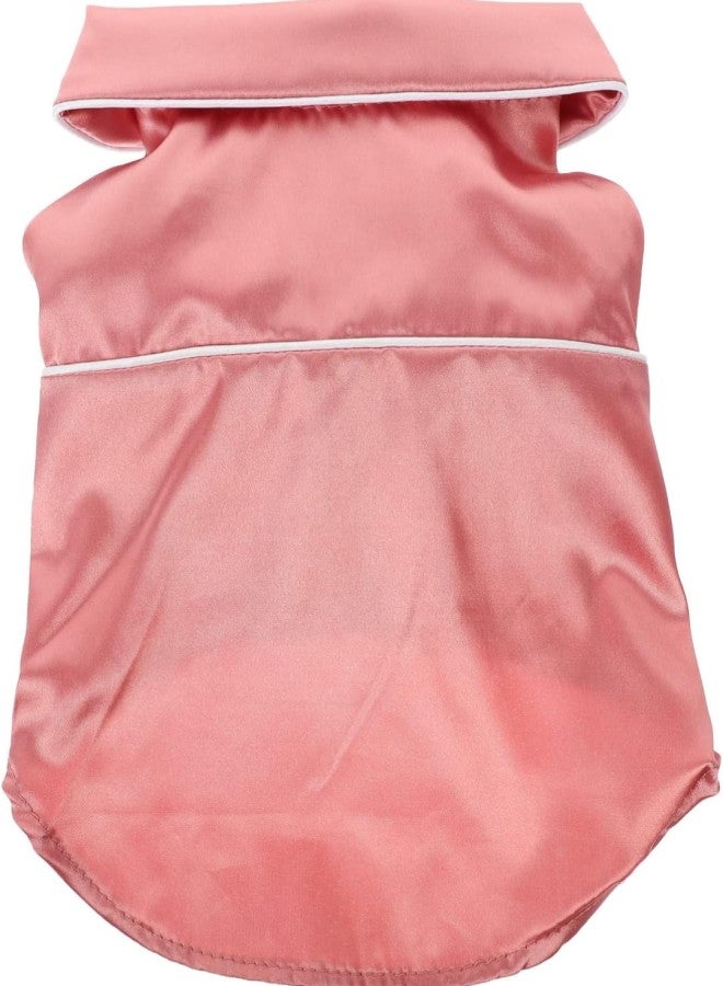 2pcs Jumpsuit Girl Loungewear Small Sleep Pink Pajamas Size Clothes- Pjs Comfy Baby Pet Robe Winter Clothes Soft Cotton Shirts Indoor Silk Jumpsuits Vest Cats for Costume- Pajama  - Image 2