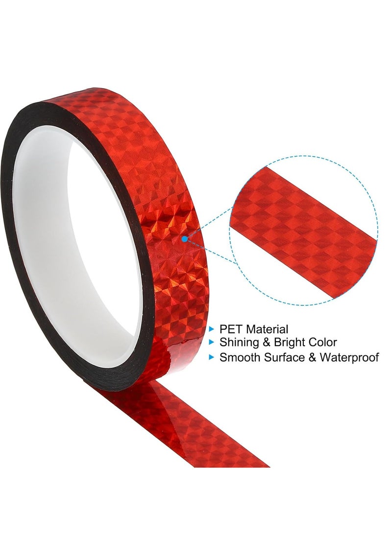 Zikra 6 Pack Self-Adhesive Holographic Reflective Tape Prism Tape Holographic Reflective Tape for Keep Birds Away Craft Projects DIY Art Home Daily Use 1 Inch x 55 Yards - Image 5