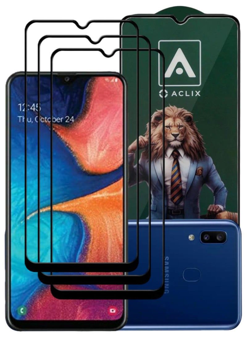 ACLIX 3 Pieces Antistatic ESD Dustproof Premium Quality High Definition Tempered Glass Screen Protector Designed For Samsung Galaxy A20 - Image 1