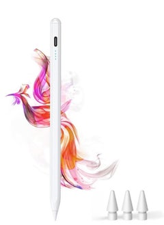 Generic Tablet Stylus Pen for iPad (2018-2024) Active Palm Rejection Technology with Tilt Sensor Suitable for All 2018 and Newer Models, All Models, White  - Image 1