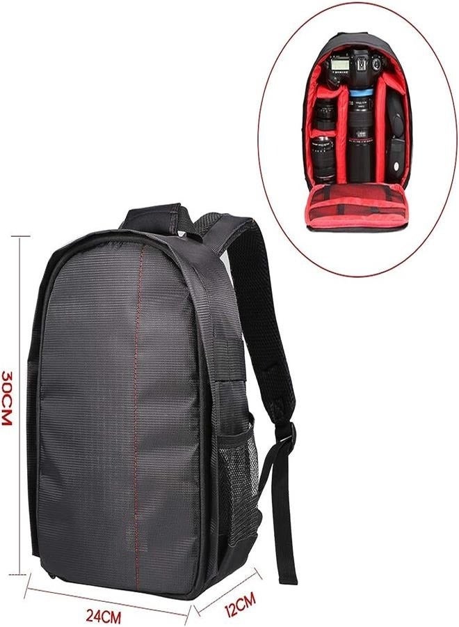 Camera Backpack Waterproof Camera Backpack Outdoor Camera Backpack SLR Bag for Canon Nikon Sony Fuji Samsung Casio Panasonic Pentax Ricoh Olympus Leica Orange - Image 4