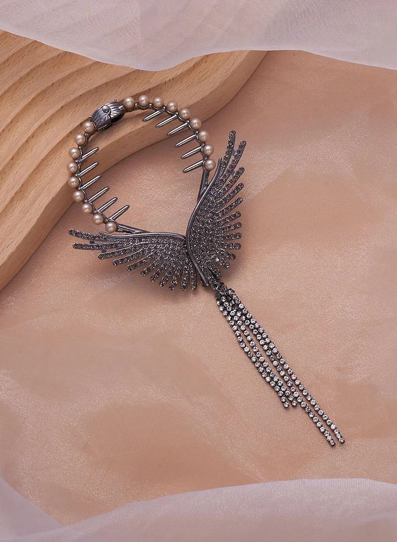 سوهي مشبك شعر موز مزين بأجنحة للنساء