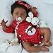SCOM Reborn Baby Dolls Black Girl 20 Inch African American Realistic Newborn Girl Doll Lifelike Weighted Soft Body Christmas Birthday Gift for Kids Age 3 - Image 4