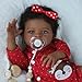 SCOM Reborn Baby Dolls Black Girl 20 Inch African American Realistic Newborn Girl Doll Lifelike Weighted Soft Body Christmas Birthday Gift for Kids Age 3 - Image 3