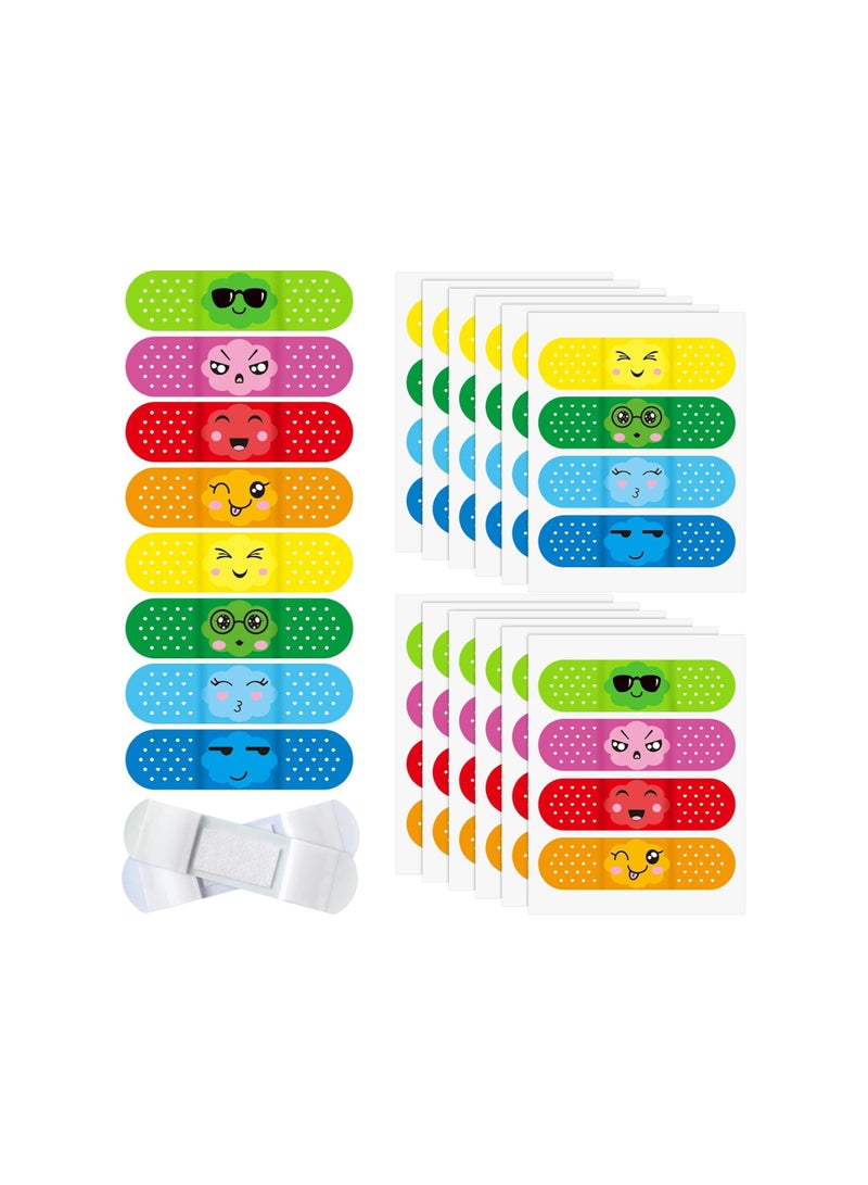 Kids Cartoon Bandages - 200 Pcs Bulk, 8 Fun Styles, Flexible Waterproof Adhesive Strips for Scrapes & Burns, Comfortable Protection for Boys, Girls, and Toddlers. - Image 1