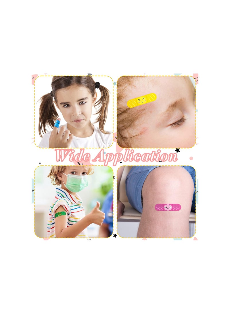 Kids Cartoon Bandages - 200 Pcs Bulk, 8 Fun Styles, Flexible Waterproof Adhesive Strips for Scrapes & Burns, Comfortable Protection for Boys, Girls, and Toddlers. - Image 4
