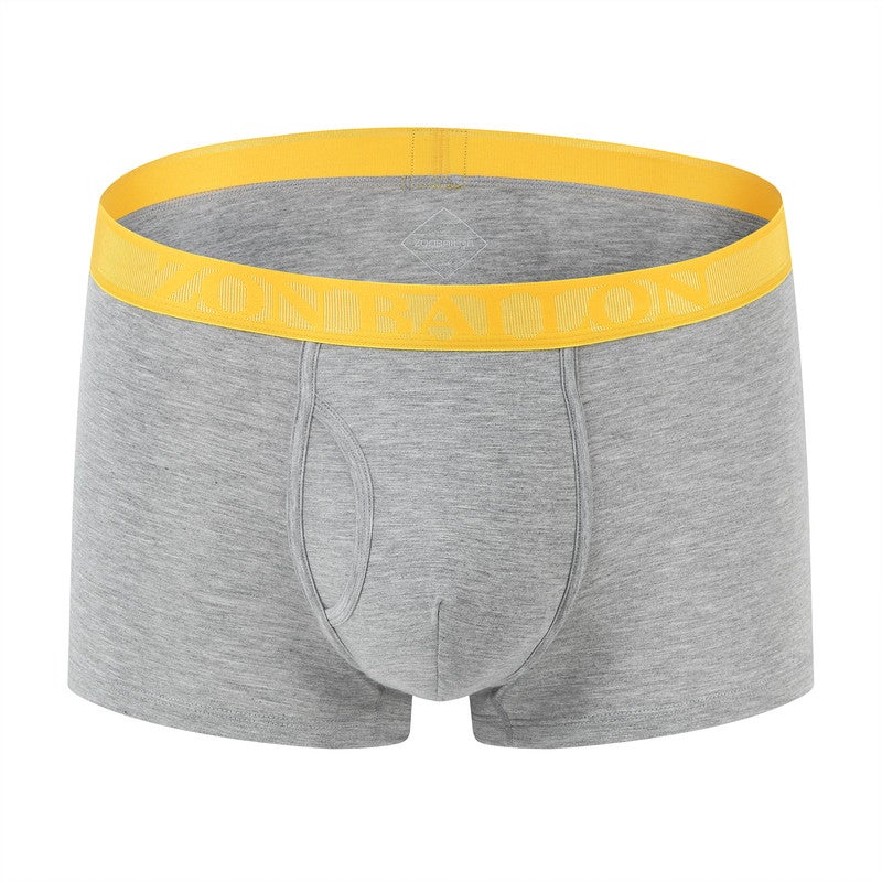 ZONBAILON Men Bamboo Fiber Boxer Briefs ZONBAILON Soft Breathable Front Opening Stretch Underwear M-3XL - Image 1