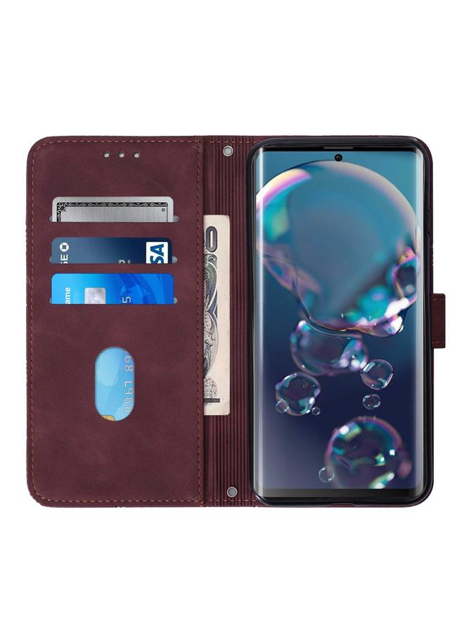 erorex Case For Sharp Aquos R6 Crossbody 3D Embossed Flip Leather Phone Case - Image 3