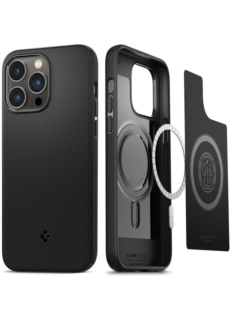Spigen Mag Armor iPhone 14 Pro Max Case Cover With Magsafe - Matte Black  - Image 1