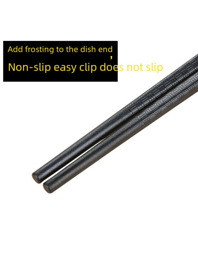 Direct Supply National Tide Alloy Chopsticks Disinfection Chopsticks Commercial 27CM24 Disinfection Chopsticks Machine Special Chopsticks Wholesale-Color:27cm Black Fish Alloy Chopsticks 1 Pair  - Image 5