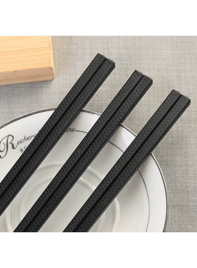 Direct Supply National Tide Alloy Chopsticks Disinfection Chopsticks Commercial 27CM24 Disinfection Chopsticks Machine Special Chopsticks Wholesale-Color:27cm Black Fish Alloy Chopsticks 1 Pair  - Image 4