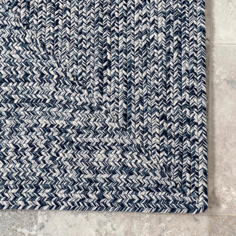 nuLOOM Braided Indoor/Outdoor Area Rug, 3' x 8', Wynn Navy - Image 3