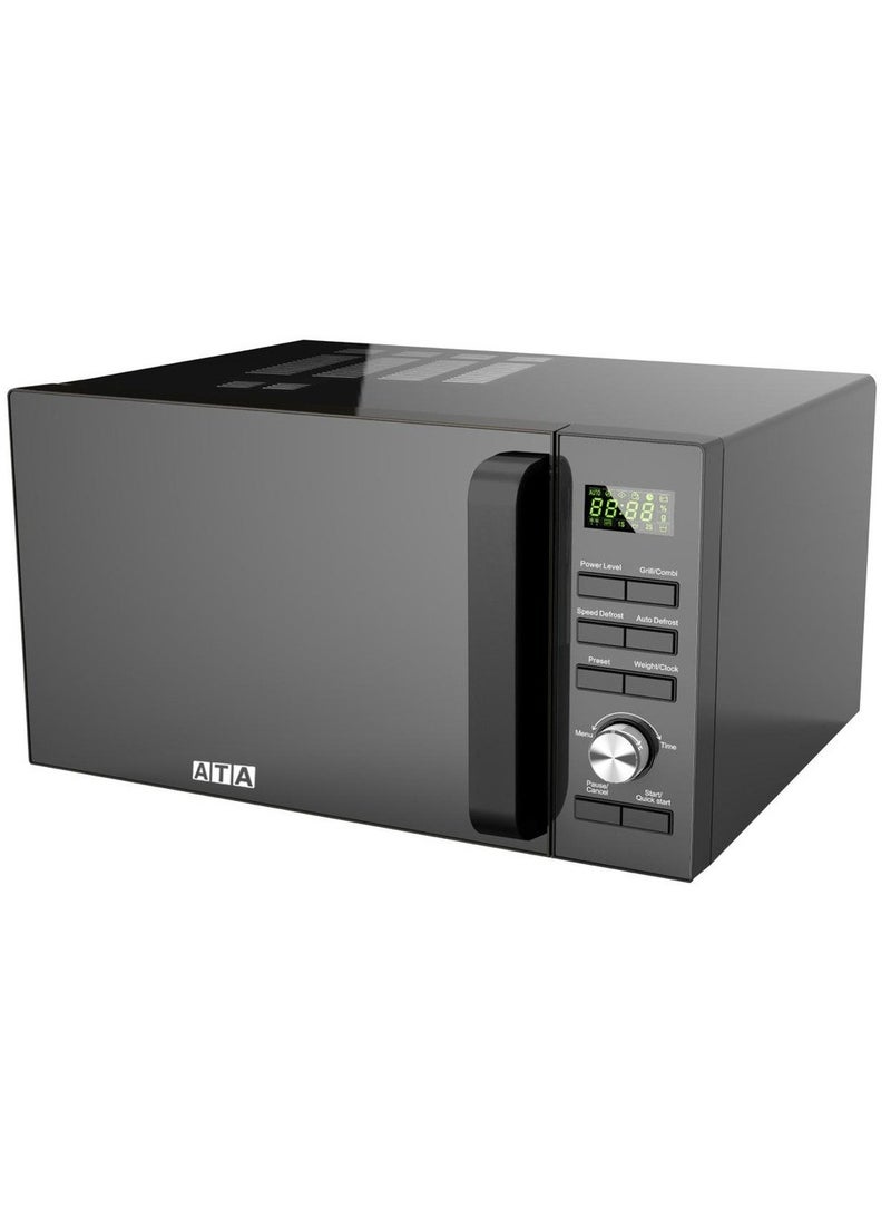ATA Microwave with Grill, Digital, 25 Liter, 1400 Watt, Black- MW25LG003