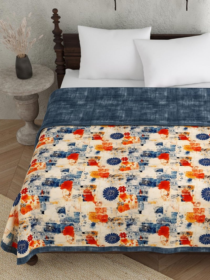 EVER HOME دثار مزدوج من EVER HOME 100% قطن لفصل الصيف ودثار مكيف الهواء (الحجم-224X254CM، 120GSM، طباعة رقمية) - Image 3