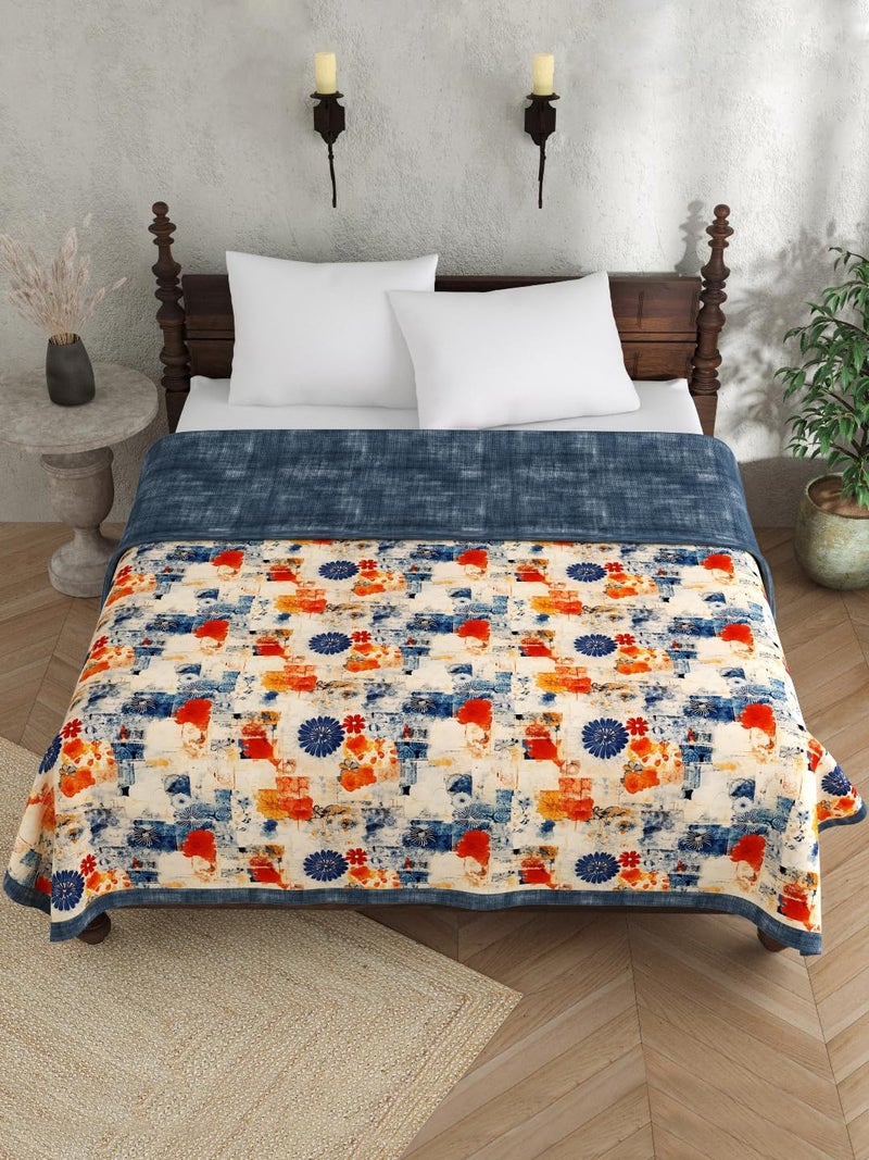 EVER HOME دثار مزدوج من EVER HOME 100% قطن لفصل الصيف ودثار مكيف الهواء (الحجم-224X254CM، 120GSM، طباعة رقمية) - Image 2