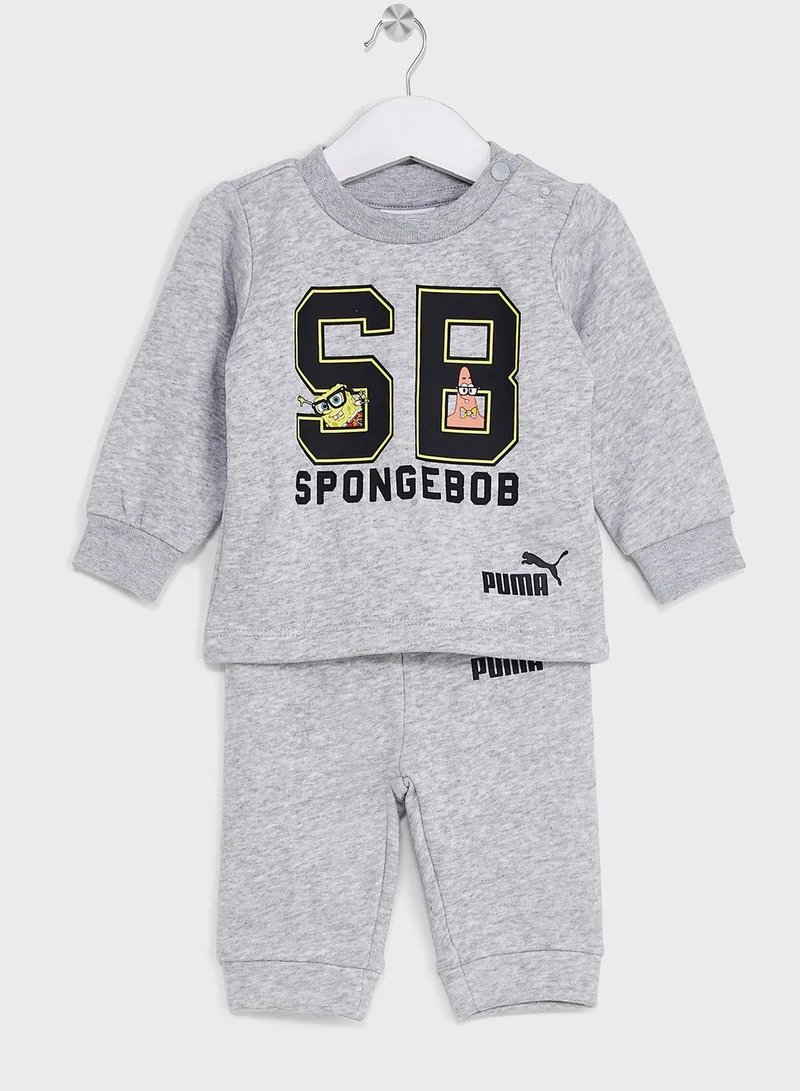 PUMA Infants Spongebob Minicat Crew Joggers Tr