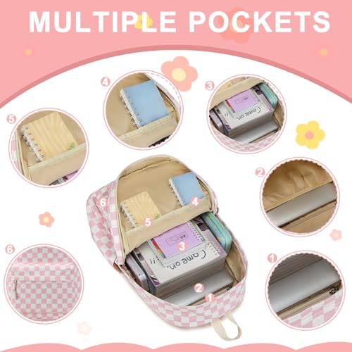 BLUBOON School Backpack for Teen Girls Bookbags Elementary High School Corduroy Laptop Bags Women Travel Daypacks - Image 3