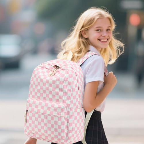 BLUBOON School Backpack for Teen Girls Bookbags Elementary High School Corduroy Laptop Bags Women Travel Daypacks - Image 2