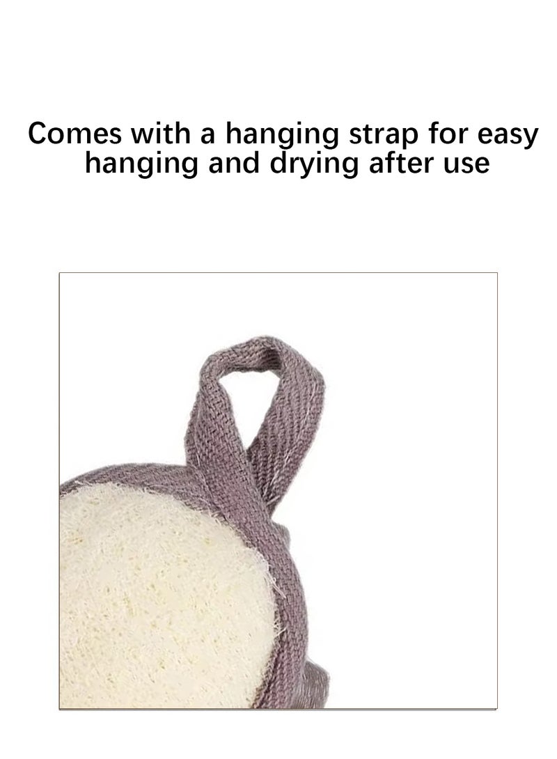 ليفة استحمام، ليف استحمام مزدوج الوجهين مع شبكة، تقشير لطيف، تنظيف عميق، مناسبة للجنسين - رمادي/بيج - Image 5