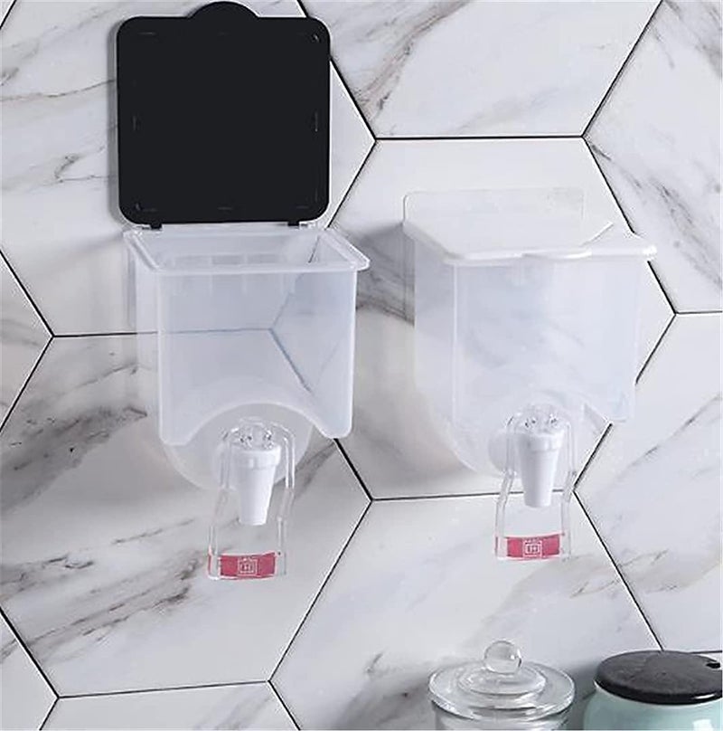 LOMESH Wall Mounted Oil Dispenser Transparent Liquid Seasoning Food Dispenser Wall Hanging Oil Box Oil Storage Tank LeakProof Soy Sauce Vinegar Liquid Tank Storage Bottle Kitchen Organizer 1 - Image 5