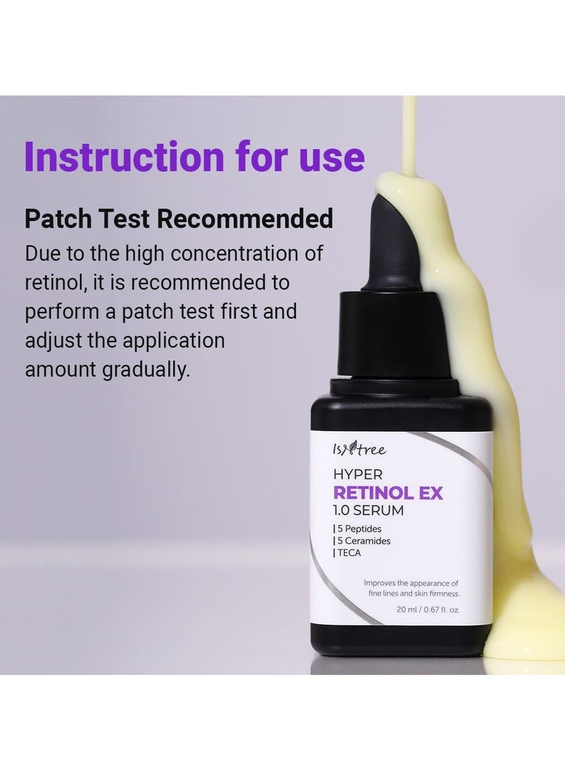 ISNTREE Hyper Retinol EX 1.0 Serum, 20ml– Korean Retinol Serum for Wrinkles, Fine Lines & Anti-Aging Skincare - Image 3