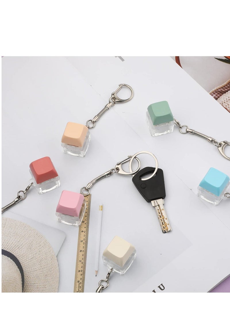 Generic - Fidget Keyboard Keychain Toys 6Pcs Keyboard Keychain Stress Relief Toys for Adults and Kids Finger Keyboard Keychain Fidget Toys Executive Desk Toys Exercise Wrist & Stress Relief - Image 1