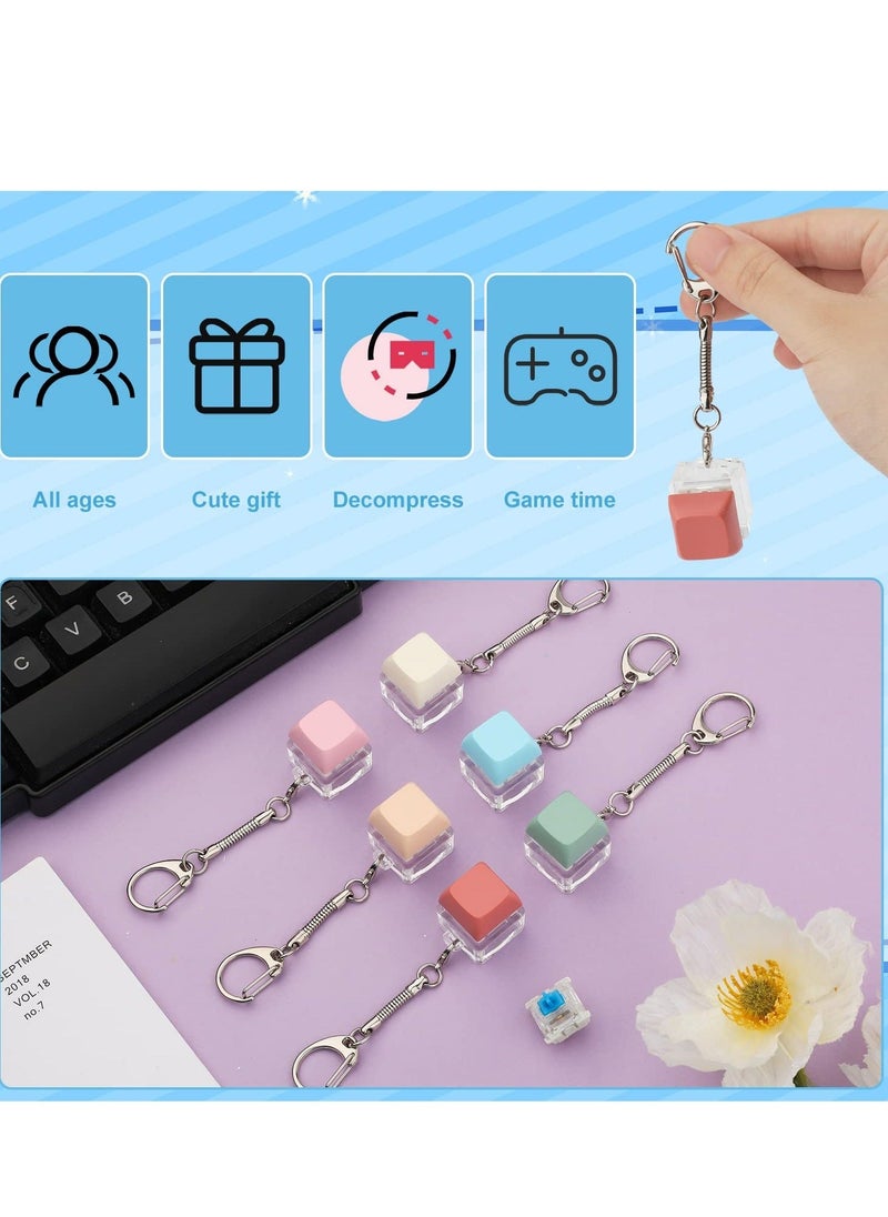 Generic - Fidget Keyboard Keychain Toys 6Pcs Keyboard Keychain Stress Relief Toys for Adults and Kids Finger Keyboard Keychain Fidget Toys Executive Desk Toys Exercise Wrist & Stress Relief - Image 1