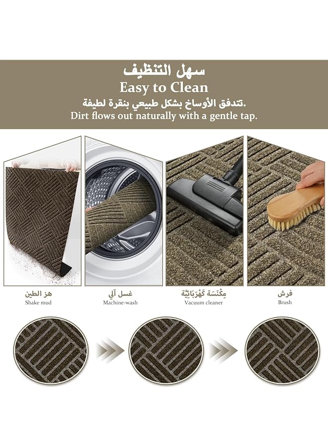 erorex Front Door Mat Entrance Doormat With Rubber Backing Super Absorbent Moistureproof Door Mats Outdoor All Season Heavy Duty Durable Washable Barrier Floor Rug For Home Garage Porch Kitchen 60 * 90Cm - Image 4
