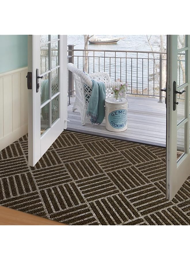 erorex Front Door Mat Entrance Doormat With Rubber Backing Super Absorbent Moistureproof Door Mats Outdoor All Season Heavy Duty Durable Washable Barrier Floor Rug For Home Garage Porch Kitchen 60 * 90Cm - Image 1