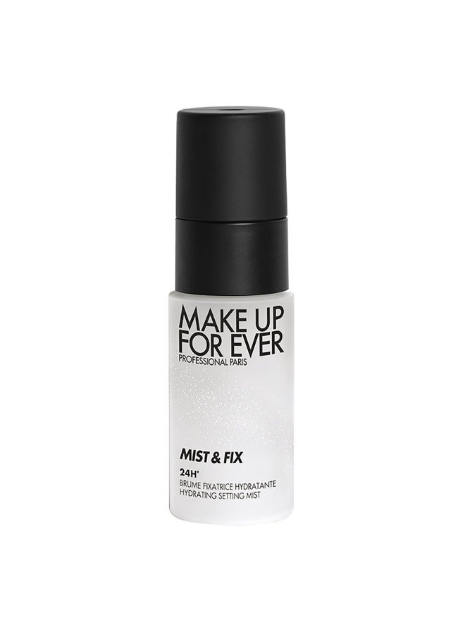 MAKE UP FOR EVER Mist & Fix Setting Spray – Travel Size 30ml (Hydrating, Long-Lasting Makeup Setting Mist) - Image 1