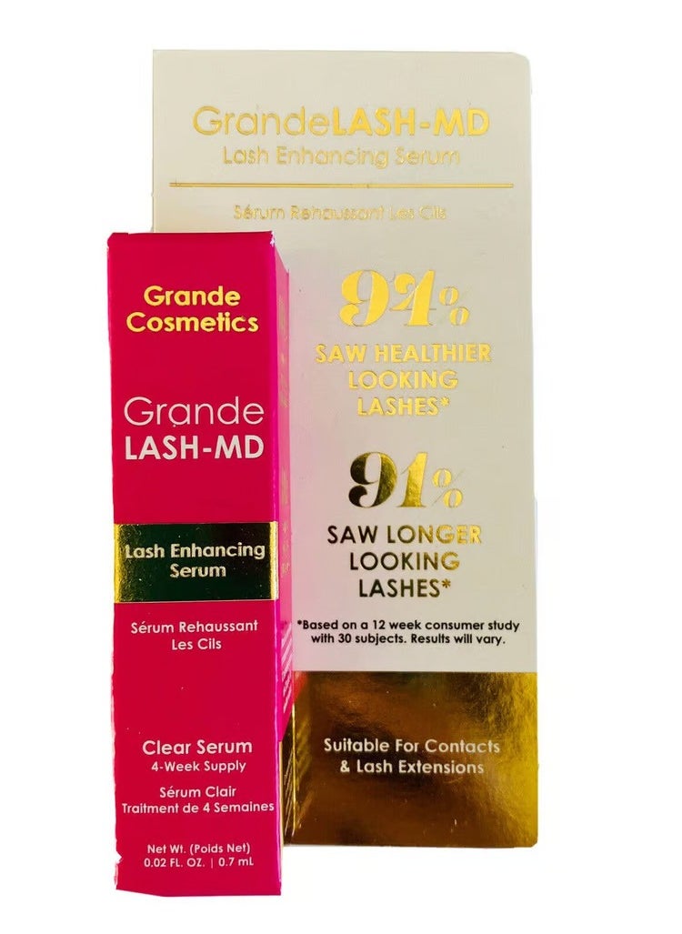 Grande Cosmetics - جراند كوزماتيكس سيروم تعزيز الرموش جراند لاش إم دي، كمية تكفي 4 أسابيع، 0.7 مل - Image 1