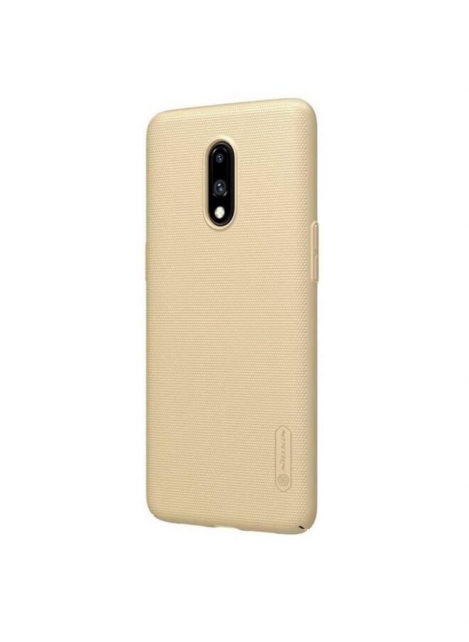 Nillkin Super Frosted Shield Hard Pc Back Case Cover For Oneplus 7 Gold  - Image 2