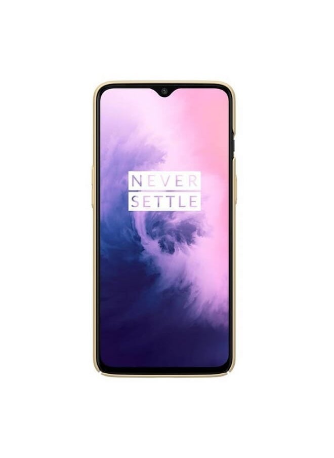 Nillkin Super Frosted Shield Hard Pc Back Case Cover For Oneplus 7 Gold  - Image 3