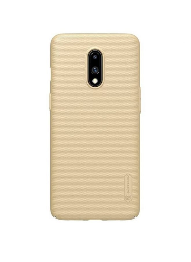 Nillkin Super Frosted Shield Hard Pc Back Case Cover For Oneplus 7 Gold  - Image 1