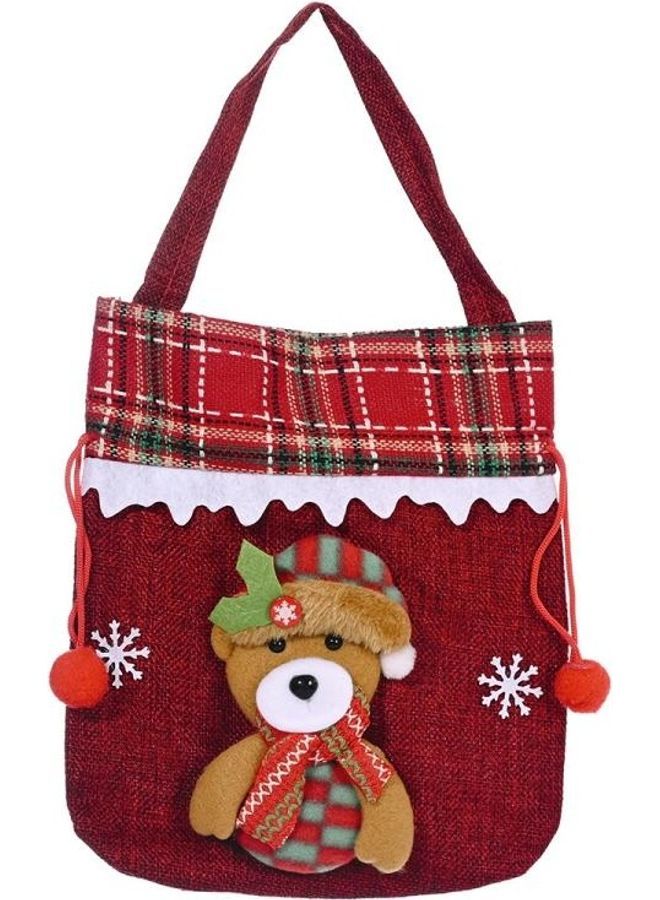 NIBEMINENT 5-Piece Linen Striped Decoration Supplies Portable Candy Bag Multicolour - Image 2