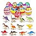 Tinabless Prefilled Easter Eggs with Dinosaur Toys 12 Pack Easter Eggs for Kids Easter Basket Stuffers Egg Hunt Party Favors Classroom Prizes for Boys and Girls - Image 2