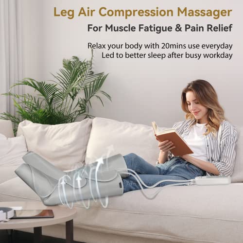 FIT KING Air Compression Leg Massager for Circulation to Relieve Pain Swelling Edema RLS Ideal Gift for Mom Wife 2 Size Extensions Included - Image 5