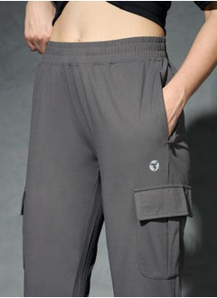 Technosport Logo Print 4-Way Stretch Joggers by Styli  - Image 5