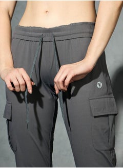 Technosport Logo Print 4-Way Stretch Joggers by Styli  - Image 1