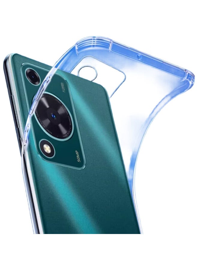 Maikuqi Compatible With Huawei Enjoy 70/70S/70M Universal, Shockproof Phone Case With Four Corners, Full Protection Airbag Transparent Soft Shell Tpu - Transparent White - Image 3