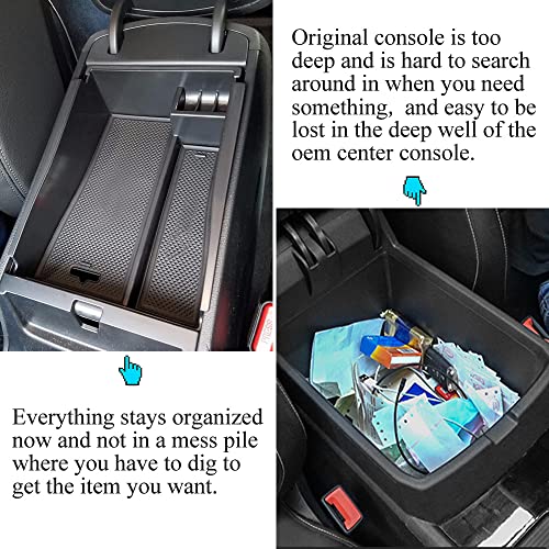 Vesul Center Console Armrest Storage Box Compatible with Hyundai Tucson 2016-2021 ABS Tray Insert Organizer Glove Pallet Phone Holder - Image 5