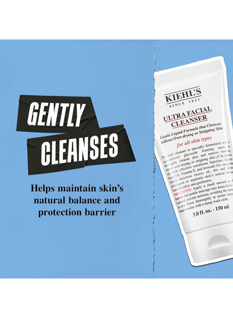 كييلز منظف الوجه الفائق ، منظف الوجه الرغوي الخفيف الوزن ، الصيغة المثرية التي تعيد تعبئة حاجز الجلد ، تقشير بلطف وترطب ، مناسبة لجميع أنواع الجلد ، خالية من البارابين - Image 4