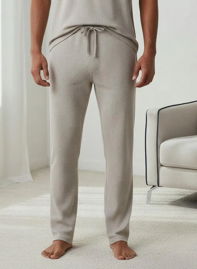Splash FAV  Men Cotton Waffle Textured Henley Neck Nightwear Set for Men | Best Price UAE