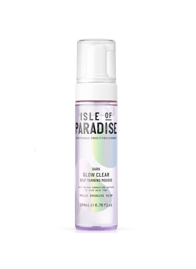 ISLE OF PARADISE GLOW CLEAR SELF-TANNING MOUSSE - DARK 200ML 