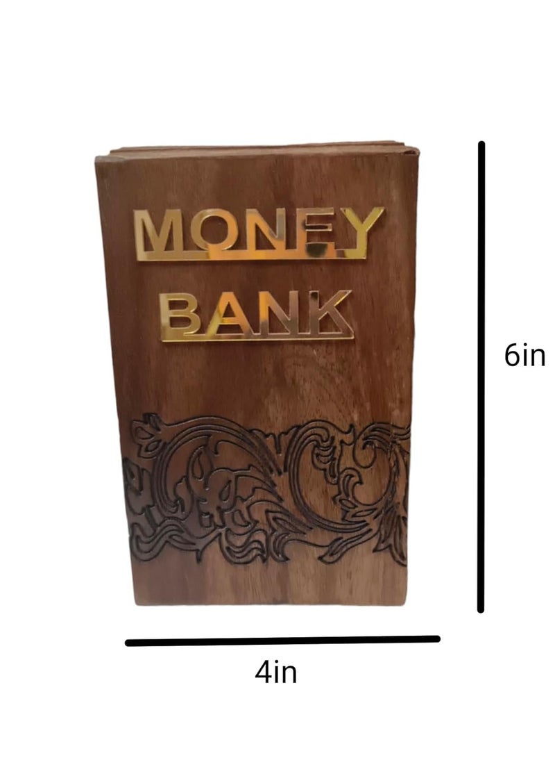 Wooden Handmade Money Piggy Bank - Image 2
