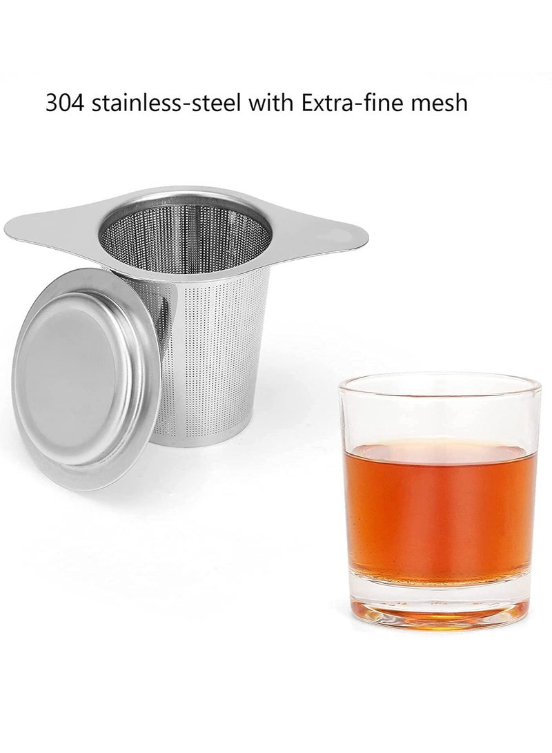 SOLARAE Tea Infuser Stainless Steel, Premium  Strainer with Two Handles and Large Capacity for Loose Leaf, Classic Metal Mesh Filter for Cups, Mugs, Teapots, and Coffee - Image 4
