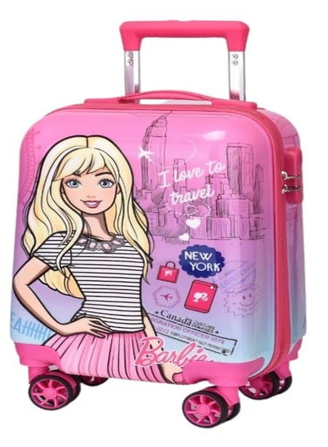 ADSON Kid's Trolley 360 Rotating Carry On Luggage Wheels Non-Breakable Travel 16 Inch Kids Rolling Suitcase with 4 Wheel Travel Trolley Bag Case(Travel Pink) - Image 1
