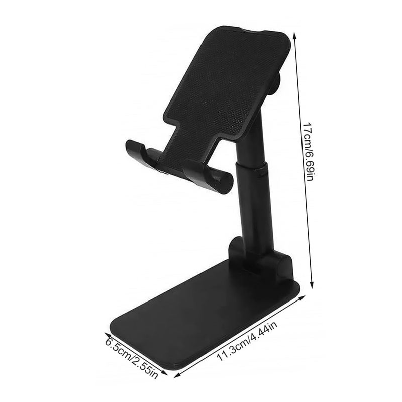 Foldable Desktop Phone Stand Adjustable Bracket For Home Office Use Black - Image 3